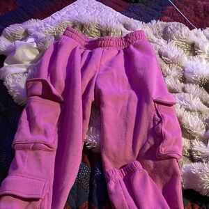 Vibrant Pink Kids Joggers